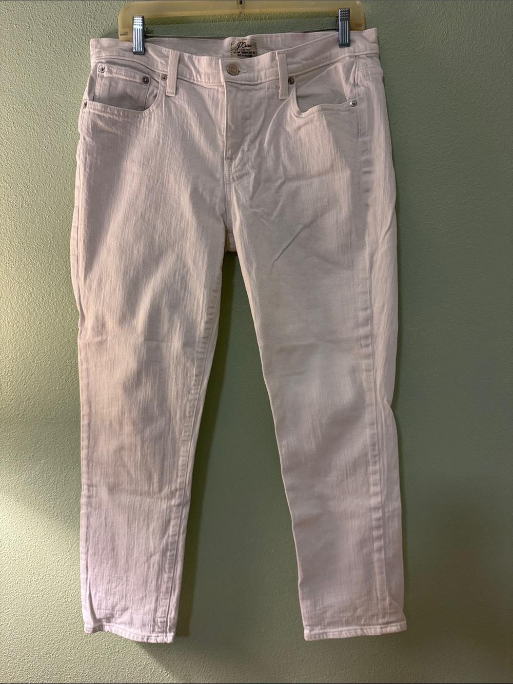 J. Crew Slim Broken in Boyfriend White Skinny Jeans for Women